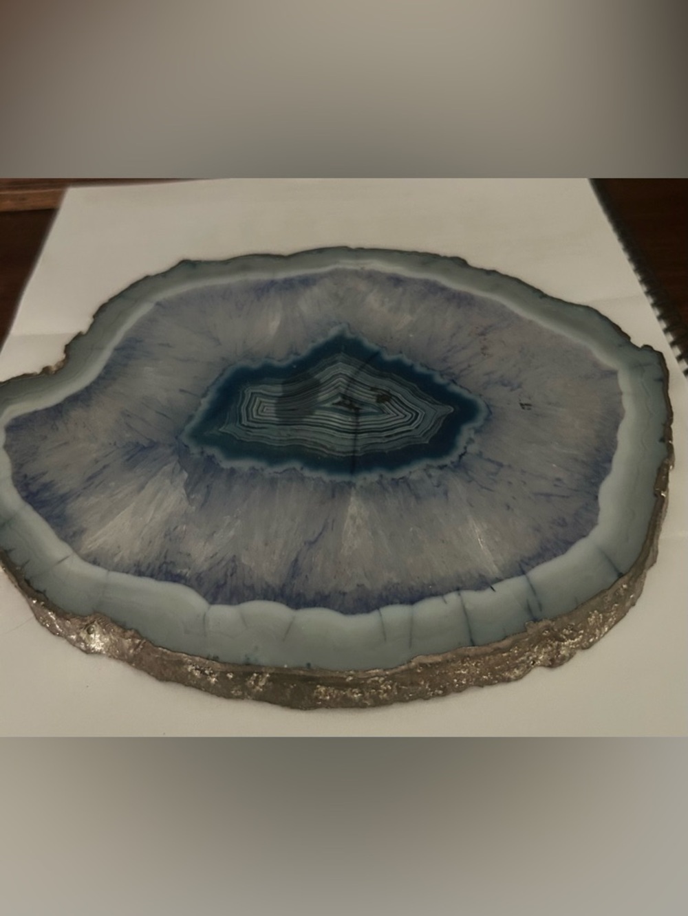 Blue Agate Slice Decorative Board